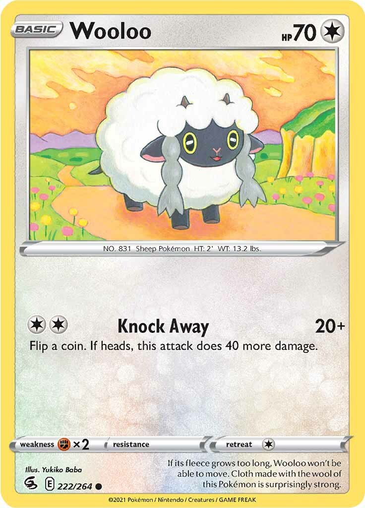 Wooloo (222/264) [Sword & Shield: Fusion Strike] | Nerdhalla Games