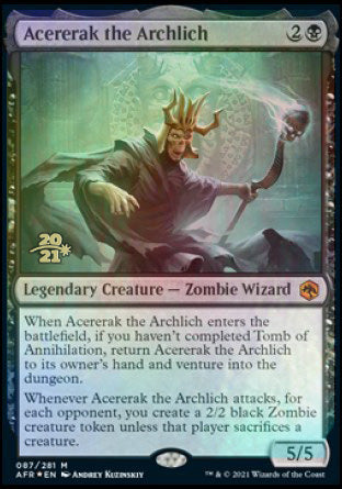 Acererak the Archlich [Dungeons & Dragons: Adventures in the Forgotten Realms Prerelease Promos] | Nerdhalla Games