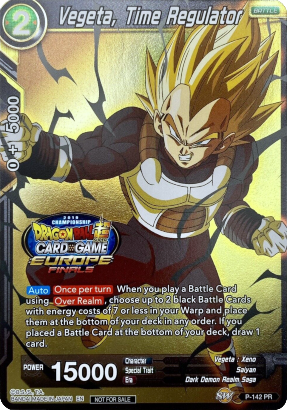 Vegeta, Time Regulator (Championship Final 2019) [Europe] (P-142) [Tournament Promotion Cards] | Nerdhalla Games