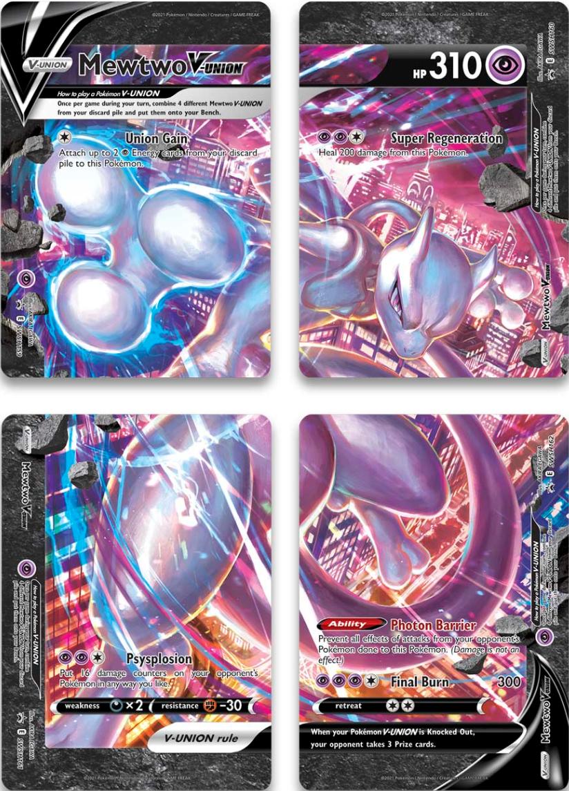 Mewtwo V-Union (Set of 4) [Sword & Shield: Black Star Promos] | Nerdhalla Games