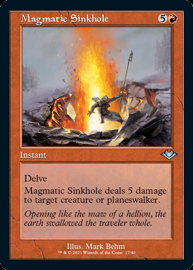 Magmatic Sinkhole (Retro Foil Etched) [Modern Horizons] | Nerdhalla Games