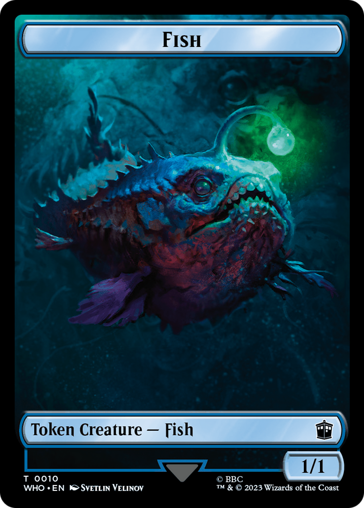 Fish // Beast Double-Sided Token [Doctor Who Tokens] | Nerdhalla Games