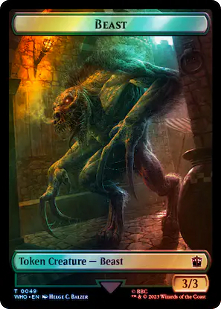 Copy // Beast Double-Sided Token (Surge Foil) [Doctor Who Tokens] | Nerdhalla Games