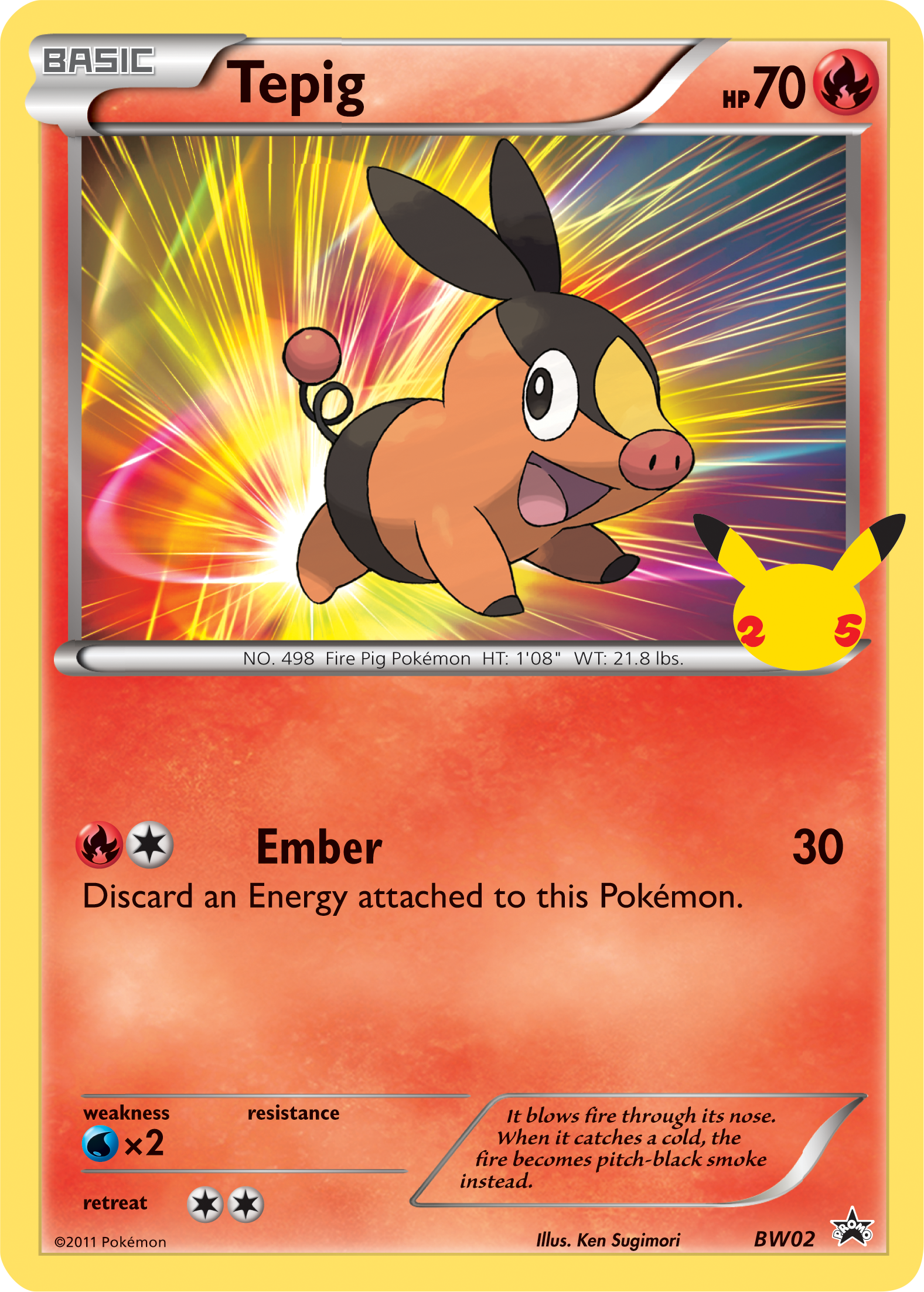 Tepig (BW02) (Jumbo Card) [First Partner Pack] | Nerdhalla Games