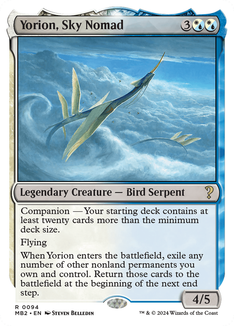 Yorion, Sky Nomad (White Border) [Mystery Booster 2] | Nerdhalla Games