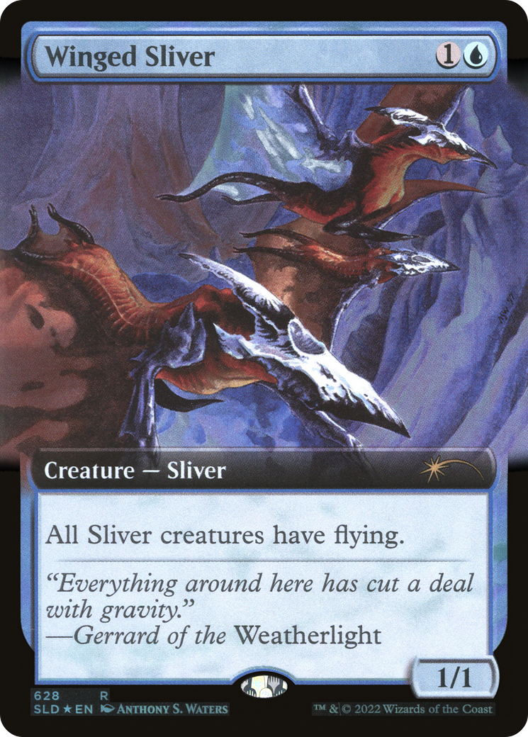 Winged Sliver (Extended Art) [Secret Lair Drop Promos] | Nerdhalla Games