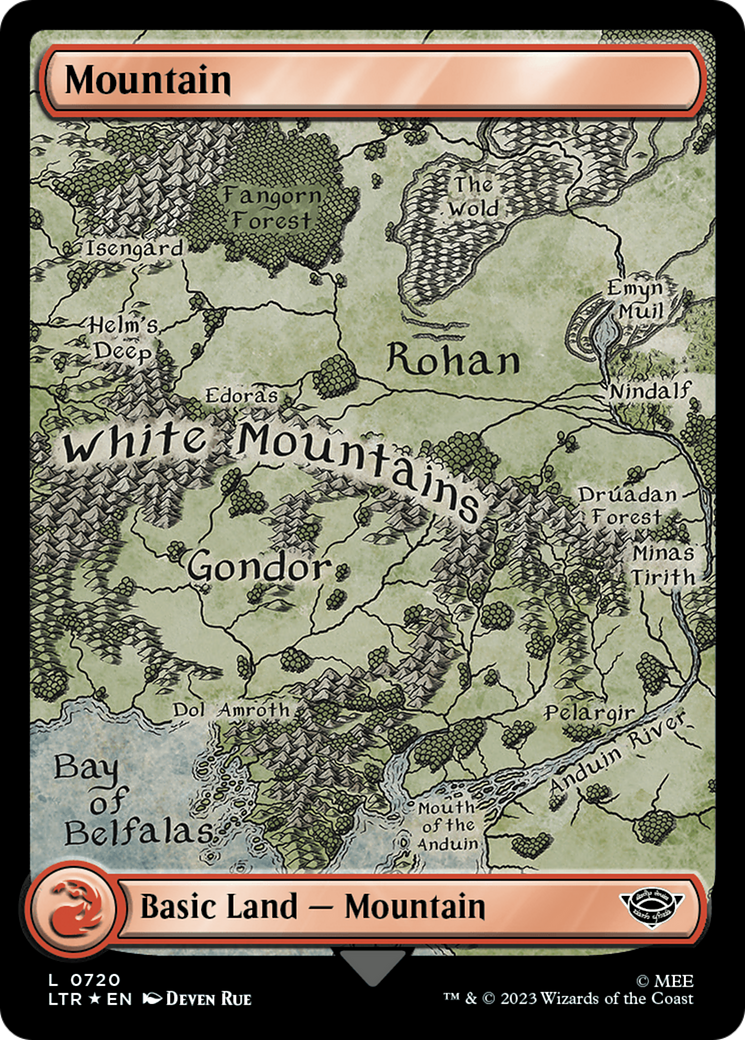 Mountain (720) (Surge Foil) [The Lord of the Rings: Tales of Middle-Earth] | Nerdhalla Games