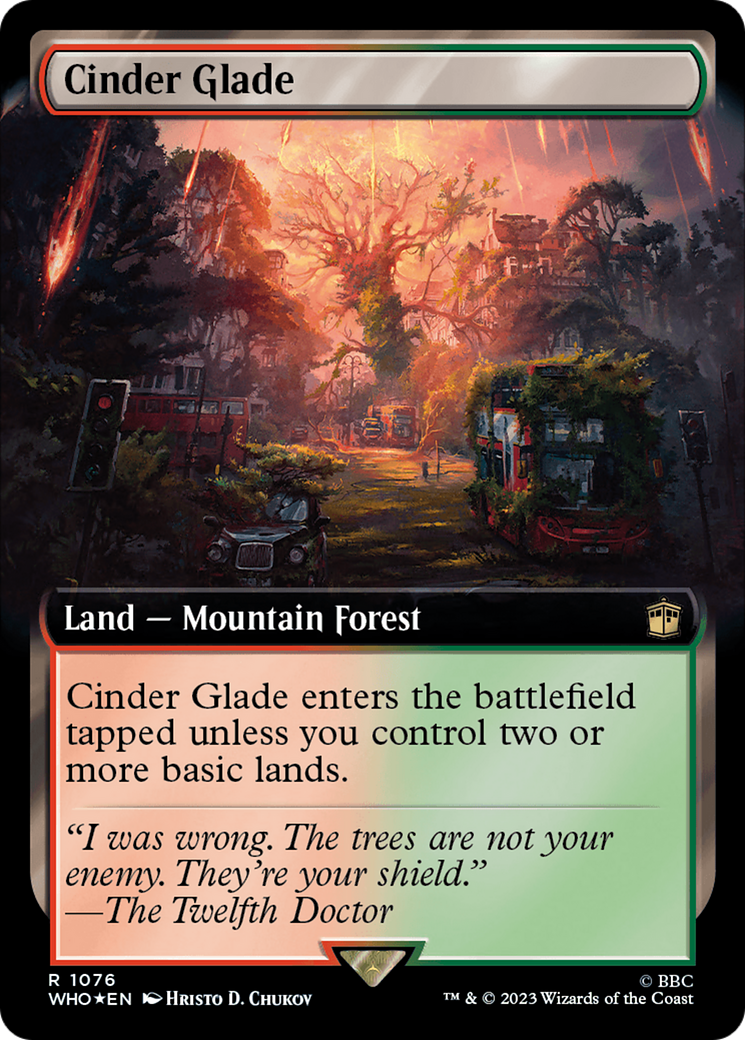 Cinder Glade (Extended Art) (Surge Foil) [Doctor Who] | Nerdhalla Games