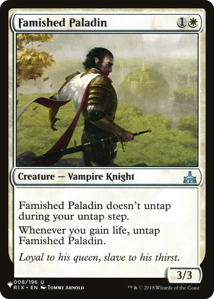 Famished Paladin [The List] | Nerdhalla Games