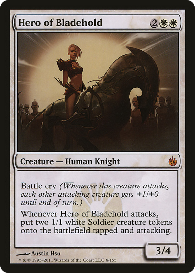 Hero of Bladehold (Mirrodin Besieged) (Oversized) [Oversize Cards] | Nerdhalla Games