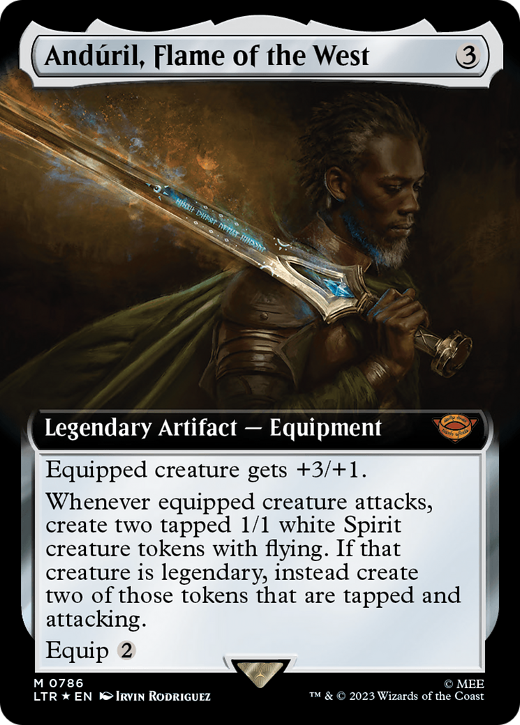 Anduril, Flame of the West (Extended Art) (Surge Foil) [The Lord of the Rings: Tales of Middle-Earth] | Nerdhalla Games