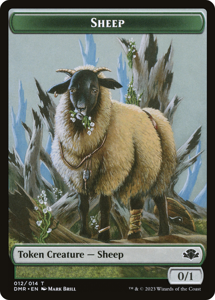 Sheep Token [Dominaria Remastered Tokens] | Nerdhalla Games