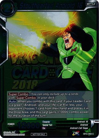 Stouthearted Android 16 (Metallic Foil) (Event Pack 2018) (BT3-068) [Promotion Cards] | Nerdhalla Games