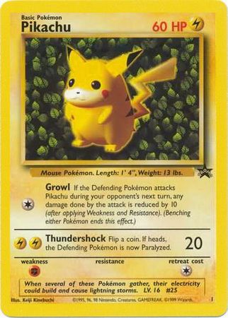 Pikachu (1) (Promo) [Wizards of the Coast: Black Star Promos] | Nerdhalla Games