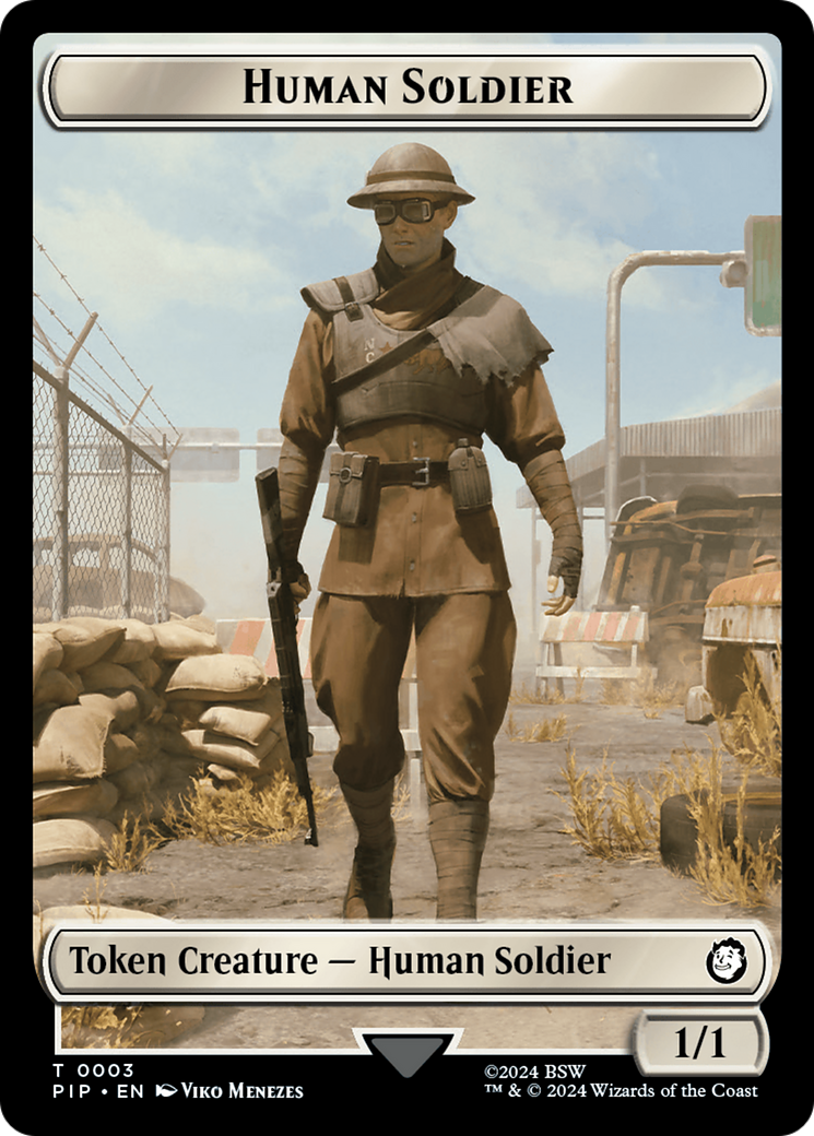 Settlement // Human Soldier Double-Sided Token [Fallout Tokens] | Nerdhalla Games