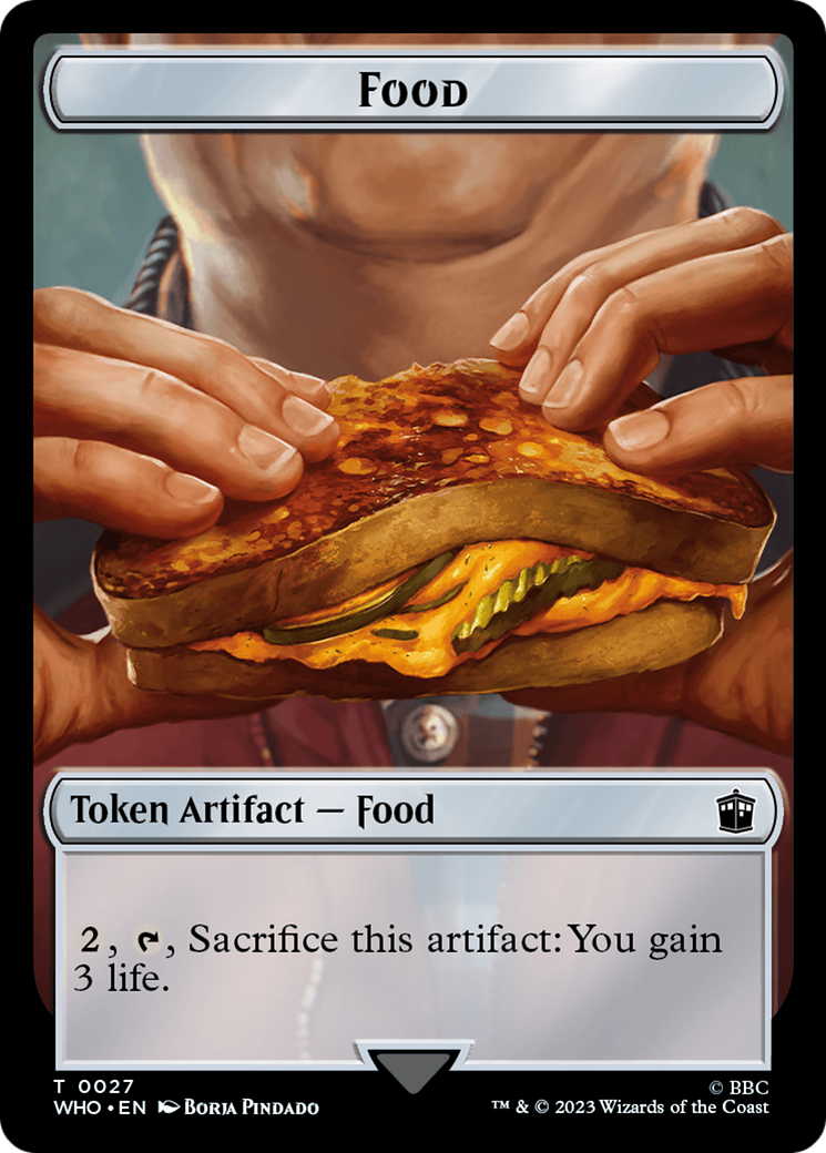 Alien Warrior // Food (0027) Double-Sided Token [Doctor Who Tokens] | Nerdhalla Games