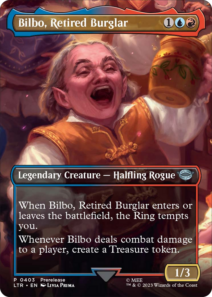 Bilbo, Retired Burglar (Borderless Alternate Art) [The Lord of the Rings: Tales of Middle-Earth] | Nerdhalla Games