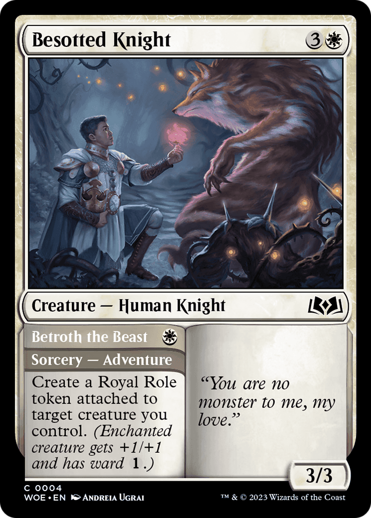 Besotted Knight // Betroth the Beast [Wilds of Eldraine] | Nerdhalla Games