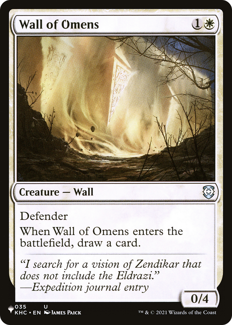 Wall of Omens (KHC) [The List] | Nerdhalla Games