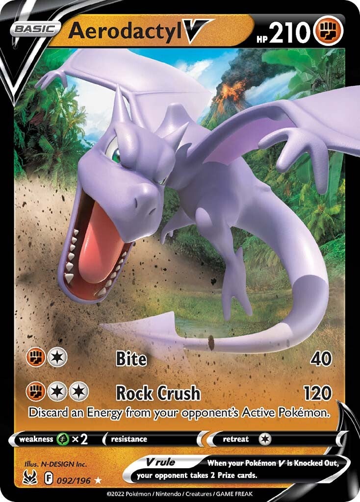 Aerodactyl V (092/196) [Sword & Shield: Lost Origin] | Nerdhalla Games