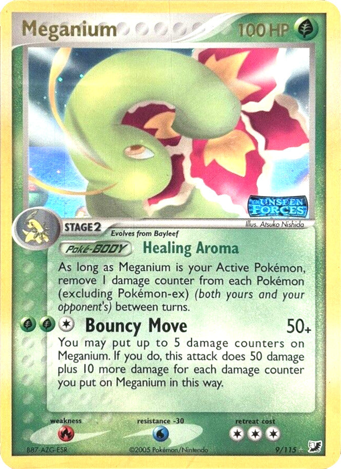 Meganium (9/115) (Stamped) [EX: Unseen Forces] | Nerdhalla Games