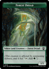 Boar (Ripple Foil) // Forest Dryad Double-Sided Token [Modern Horizons 3 Commander Tokens] | Nerdhalla Games