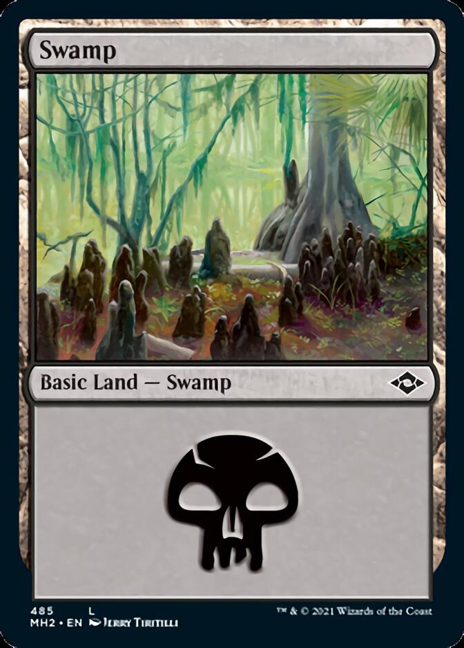 Swamp (485) (Foil Etched) [Modern Horizons 2] | Nerdhalla Games