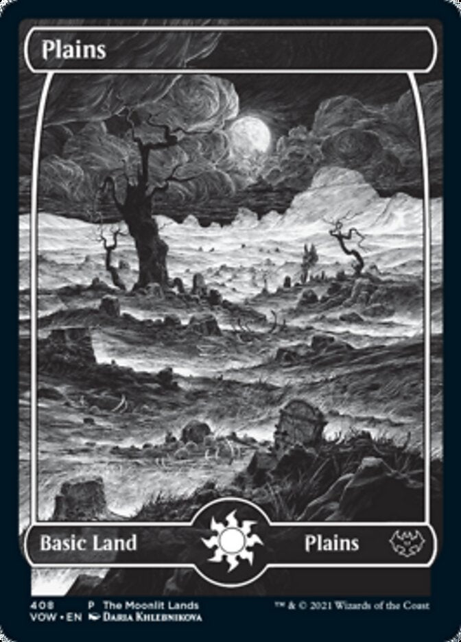 Plains (The Moonlit Lands) (Foil Etched) [Innistrad: Crimson Vow Promos] | Nerdhalla Games