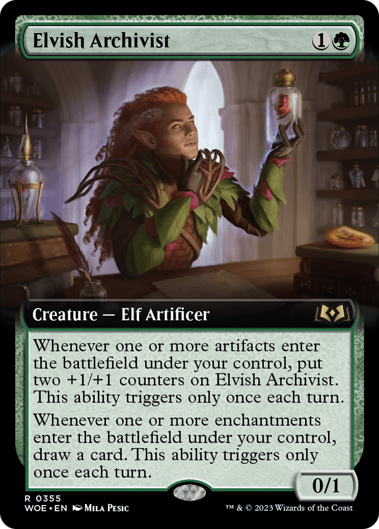 Elvish Archivist (Extended Art) [Wilds of Eldraine] | Nerdhalla Games