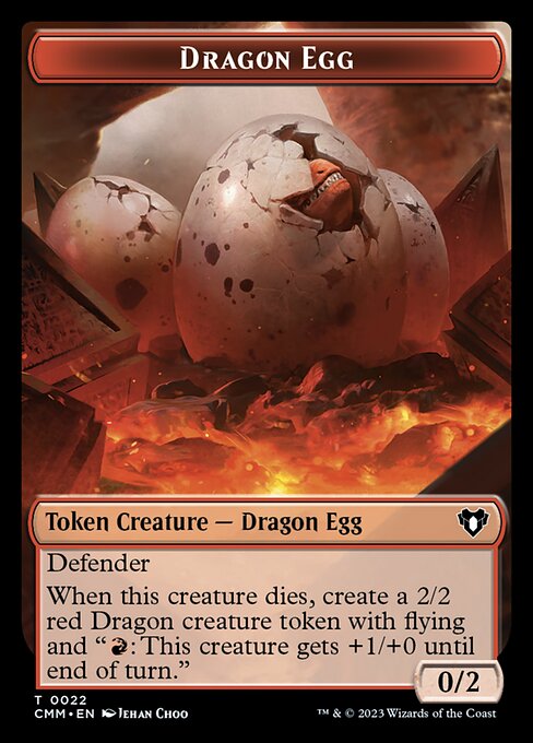 Treasure // Dragon Egg Double-Sided Token [Commander Masters Tokens] | Nerdhalla Games