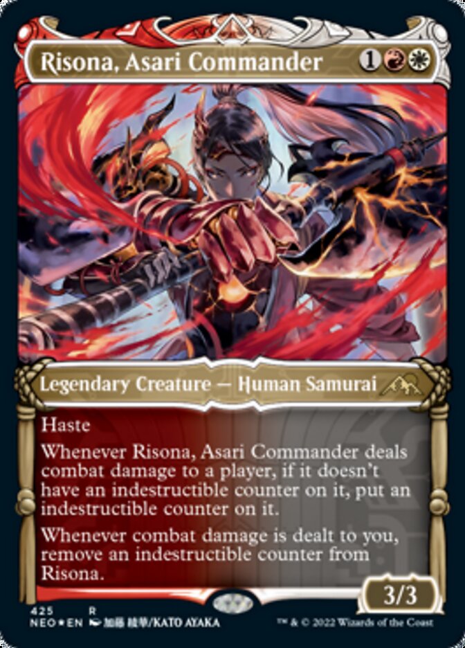 Risona, Asari Commander (Showcase) (Foil Etched) [Kamigawa: Neon Dynasty] | Nerdhalla Games