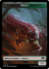 Zombie (Ripple Foil) // Insect (0027) Double-Sided Token [Modern Horizons 3 Tokens] | Nerdhalla Games