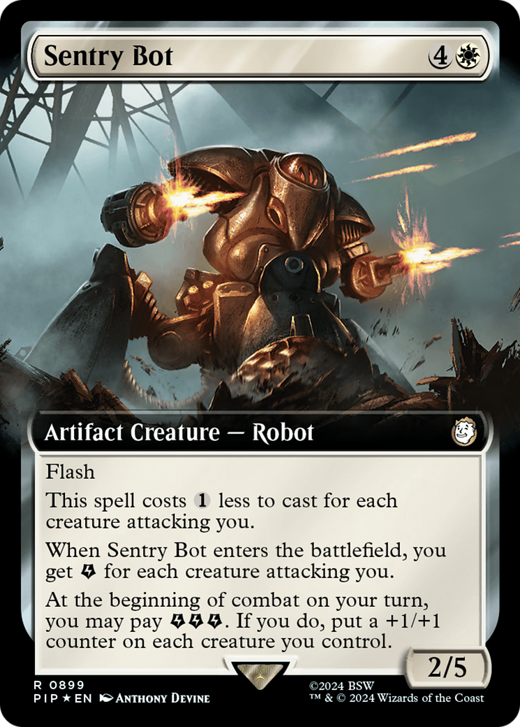 Sentry Bot (Extended Art) (Surge Foil) [Fallout] | Nerdhalla Games