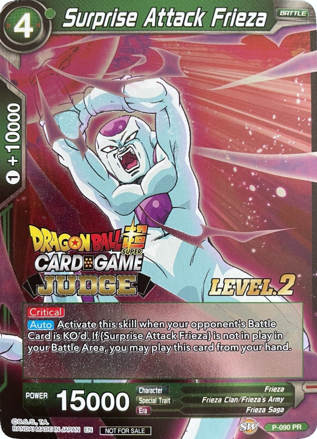 Surprise Attack Frieza (Level 2) (P-090) [Judge Promotion Cards] | Nerdhalla Games