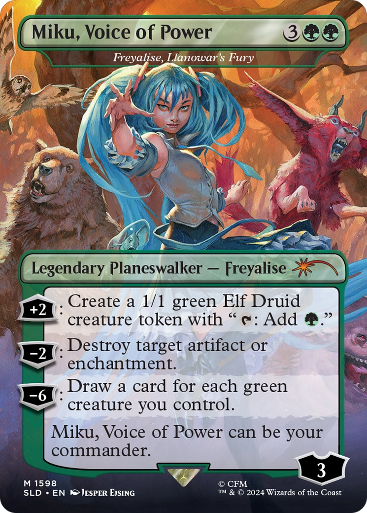 Miku, Voice of Power - Freyalise, Llanowar's Fury [Secret Lair Drop Series] | Nerdhalla Games