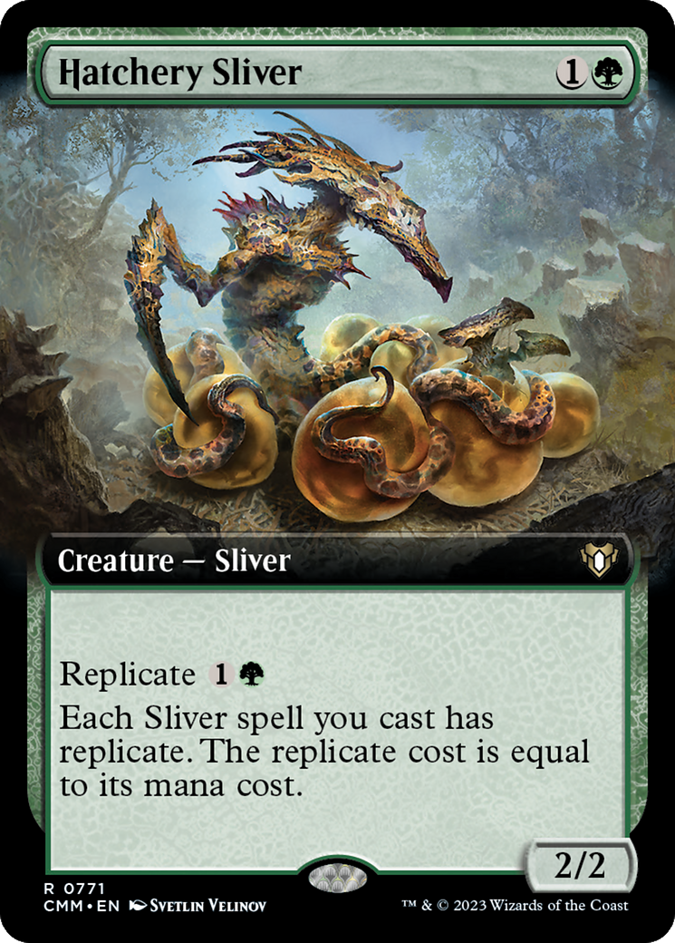 Hatchery Sliver (Extended Art) [Commander Masters] | Nerdhalla Games