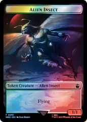 Soldier // Alien Insect Double-Sided Token (Surge Foil) [Doctor Who Tokens] | Nerdhalla Games