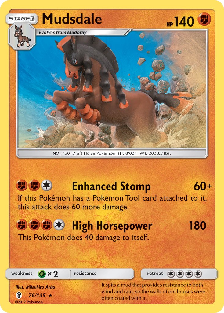 Mudsdale (76/145) (Prerelease Kit Exclusive) (Theme Deck Exclusive) [Sun & Moon: Guardians Rising] | Nerdhalla Games