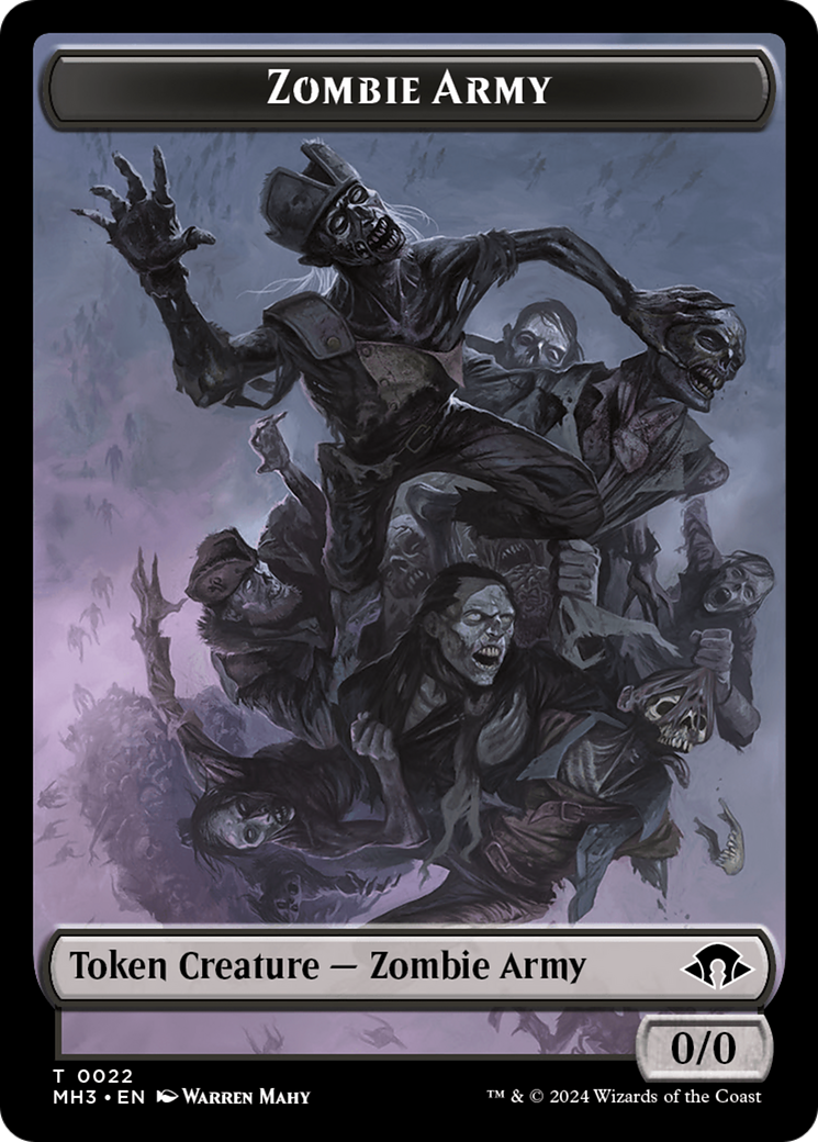 Zombie Army Token [Modern Horizons 3 Tokens] | Nerdhalla Games