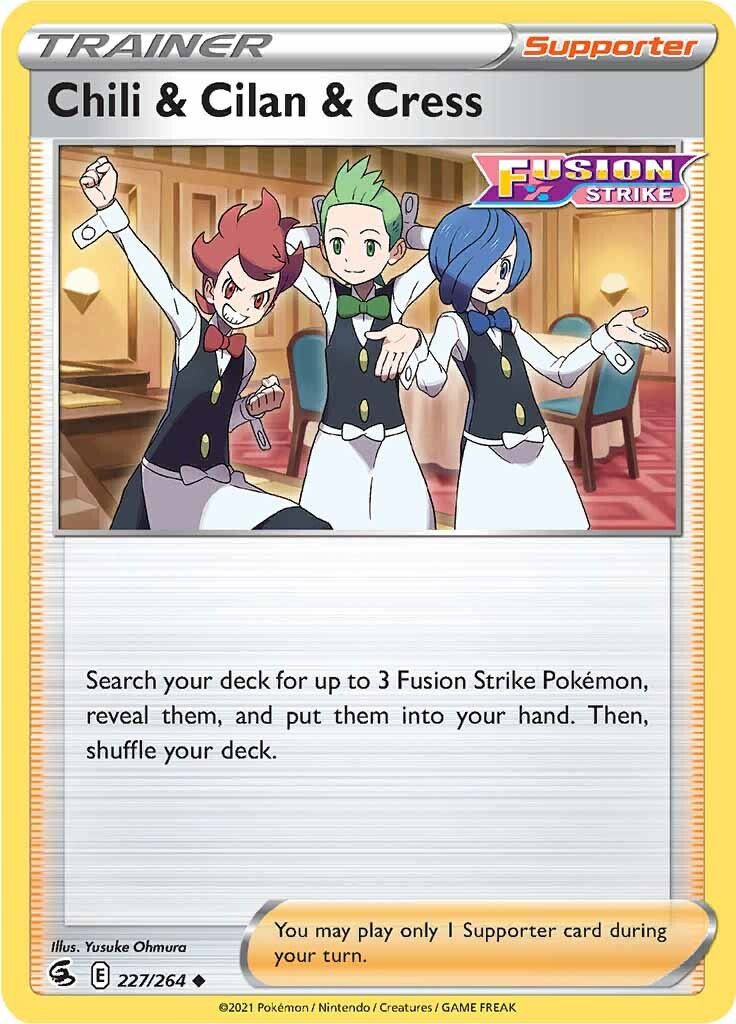 Chili & Cilan & Cress (227/264) [Sword & Shield: Fusion Strike] | Nerdhalla Games