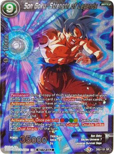 Son Goku, Strength of Legends (Player's Choice) (DB2-131) [Promotion Cards] | Nerdhalla Games