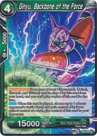 Ginyu, Backbone of the Force (BT10-076) [Rise of the Unison Warrior 2nd Edition] | Nerdhalla Games