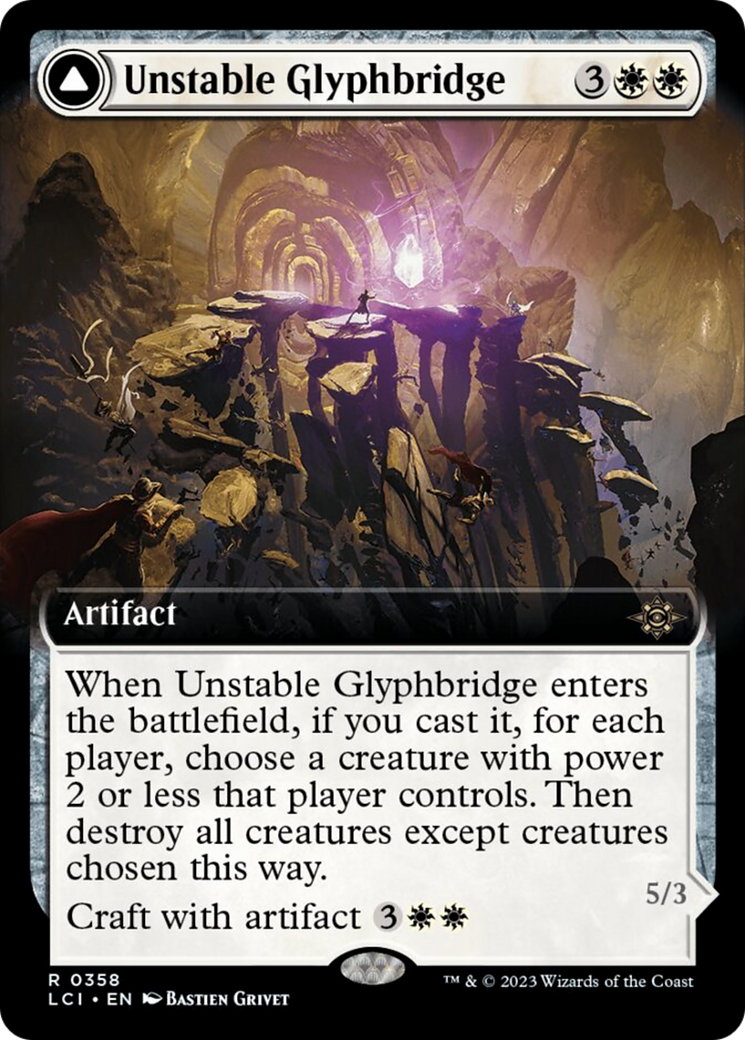 Unstable Glyphbridge // Sandswirl Wanderglyph (Extended Art) [The Lost Caverns of Ixalan] | Nerdhalla Games