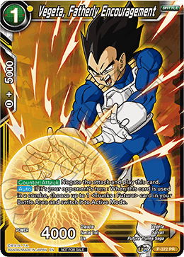 Vegeta, Fatherly Encouragement (Unison Warrior Series Boost Tournament Pack Vol. 7) (P-372) [Tournament Promotion Cards] | Nerdhalla Games