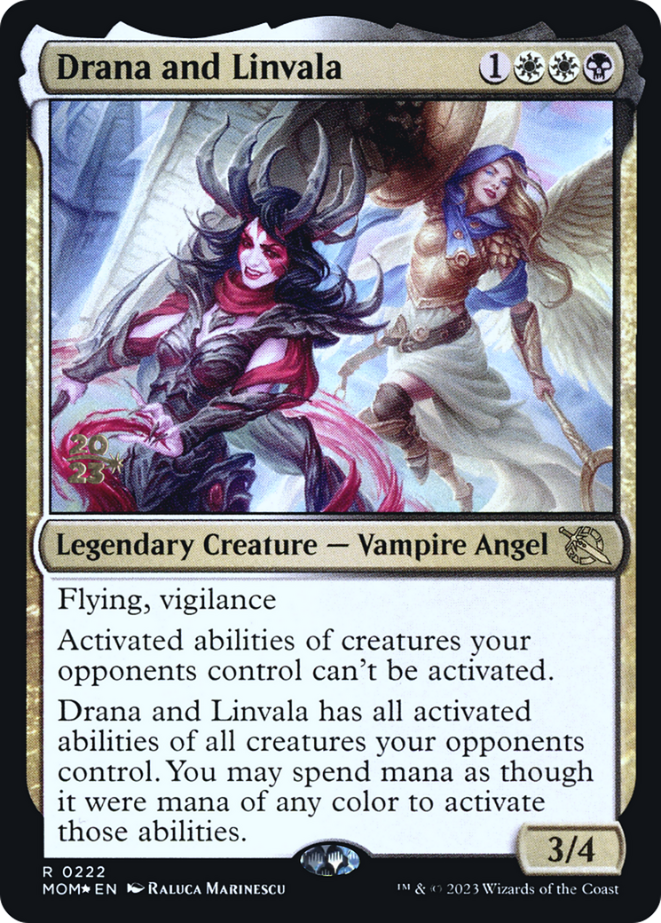 Drana and Linvala [March of the Machine Prerelease Promos] | Nerdhalla Games