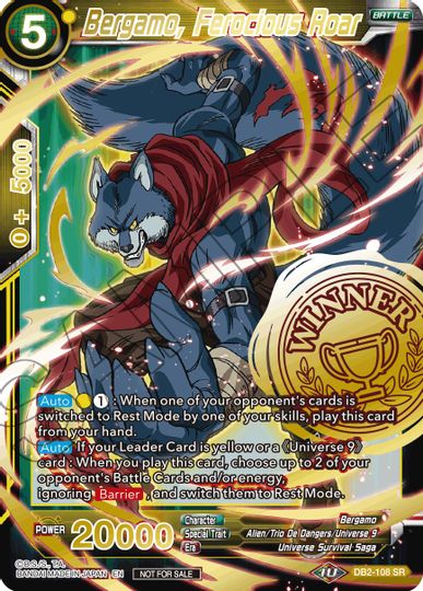 Bergamo, Ferocious Roar (Alternate Art Set 2021 Vol. 3) (DB2-108) [Tournament Promotion Cards] | Nerdhalla Games