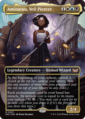 Aminatou, Veil Piercer (Borderless) [Duskmourn: House of Horror Commander] | Nerdhalla Games