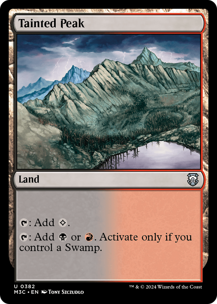 Tainted Peak (Ripple Foil) [Modern Horizons 3 Commander] | Nerdhalla Games