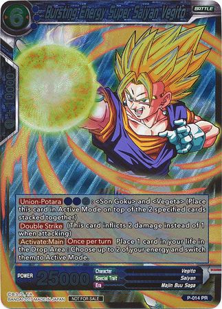 Bursting Energy Super Saiyan Vegito (P-014) [Promotion Cards] | Nerdhalla Games