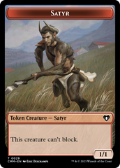 Saproling // Satyr Double-Sided Token [Commander Masters Tokens] | Nerdhalla Games